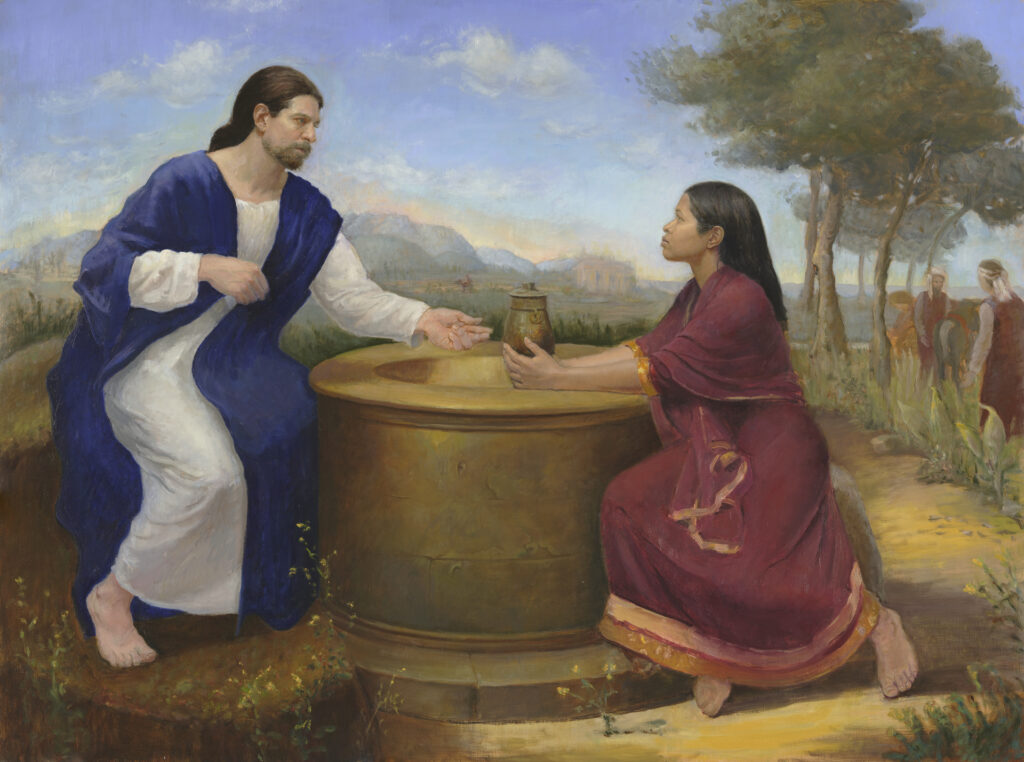 Jesus and the Samaritan Woman, 35"x47"